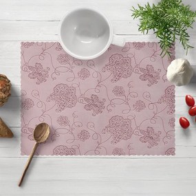 Biante Teflónové prestieranie na stôl TF-077 Kvetované ornamenty na staroružovom 30x40 cm