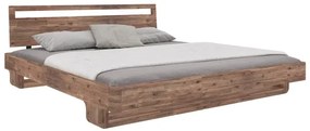Drevená posteľ Indra 160 z kartáčovanej akácie