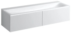 GEBERIT Xeno2 závesná skrinka pod umývadlo (z materiálu Varicor), 2 zásuvky s LED osvetlením, 1395 x 473 x 350 mm, matná biela, 500.347.00.1