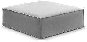 Svetlosivá zamatová podnožka Vanda – Mazzini Sofas