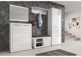 Sconto Predsieňová skriňa FELINO biela/vysoký lesk