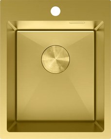 Mexen Solix, 1-komorový nerezový drez 400 x 500 mm, brúsená zlatá, 6406401000-55