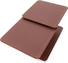 Terakotový sklenený konferenčný stolík 54x115 cm Elvi – Marckeric