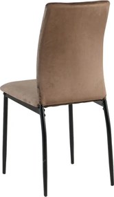 Jedálenská stolička Mette, hnedá látka