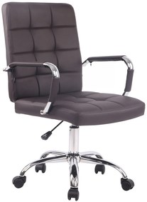 Design-Shop Kancelárska stolička D-Pro - koženka - Hnedá