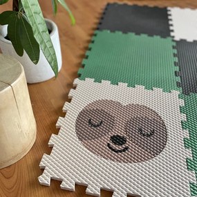Penová podlaha na zem do detskej izby LEŇOCHOD A DÚHA 9 dielov