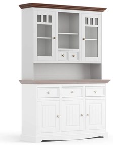 PROXIMA.store - Rustikálny kredenc - nadstavec na komodu 2S.2 - BELLUNO ELEGANTE FARBA: biela - orech