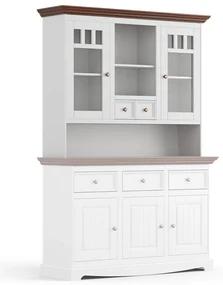 PROXIMA.store - Rustikálny kredenc - nadstavec na komodu 2S.2 - BELLUNO ELEGANTE FARBA: biela - orech