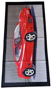 Plážová osuška FUNNY RED CAR 70x140 cm