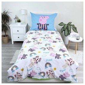 Bavlnené detské obliečky so svietiacim efektom na jednolôžko 140x200 cm Peppa Pig – Jerry Fabrics