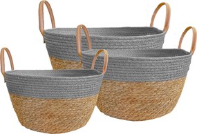 Tutumi Tutumi, sada prírodných kôšov Boho 3ks 223K16, hnedá-šedá, HOM-02810