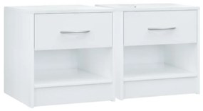 Casaria Set nočných stolíkov BIANCA, 2 ks, 41x39x28cm, biela