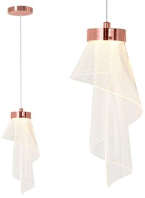 Toolight Toolight, LED závesné svietidlo, 10W, 4000K, 467lm, APP1765-1CP, ružové zlato, OSW-09309