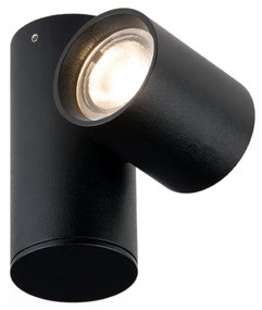 LED2 Bodové flexibilné stropné LED osvetlenie SPY, 4W, teplá biela, okrúhle, čierne