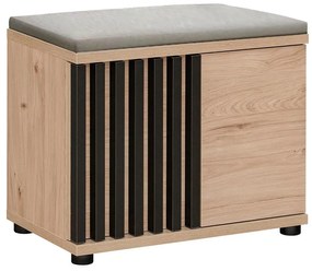 Skrinka na topánky Pedro HJZ PD TYP F+P hickory jackson/čierna