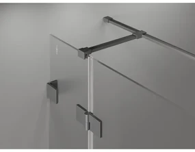 Mexen Lunar T výklopný sprchový kút pravý 135 x 120 cm, číre sklo, grafitová, 834T-135-120-95-00-P