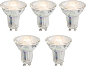 Sada 5 stmievateľných LED žiaroviek GU10 50 3,9W 450 lm 2700K s dlhou životnosťou