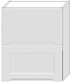 Skrinka do kuchyne Zoya W60grf/2 Sd Biely hrášok / Biely