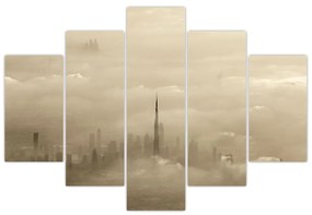 Obraz mesta v mrakoch (150x105 cm)