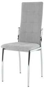 Jedálenská stolička Adora New - sivá / chróm