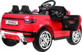 Ramiz Elektrické autíčko Rapid Racer pre deti, červené SUV + diaľkové ovládanie