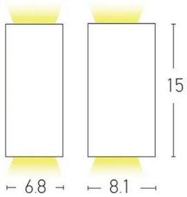 Zambelis E122 - Vonkajšie nástenné svietidlo 2xGU10/15W/230V IP54 antracit