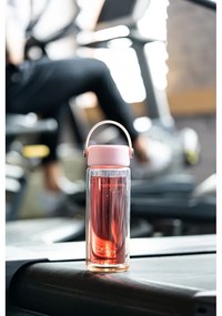 Ružová sklenená fľaša 350 ml Fuori – Vialli Design