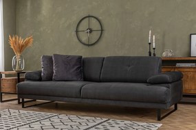 Třímístná pohovka Mustang 239 cm antracitová