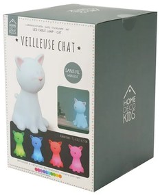 LED detské nočné svetlo CATTY 19cm, biela