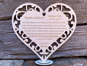 Poďakovanie rodičom s ornamentom 93 - 40 cm - text na želanie