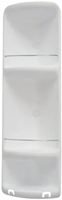 Gedy Gedy, CAESAR rohová polička s 3 poschodiami, 226x710x160 mm, ABS plast, biela, 7081
