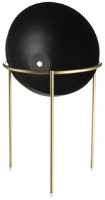 Kvetináč na stojane LOFT II 25 cm čierna/zlatá