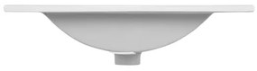 COMAD UM-CFP LAVA 60D - Zápustné keramické umývadlo LAVA 61x46 cm, lesklá biela