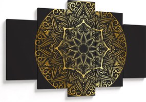 Obraz zlaté abstrakcie (150x105 cm)