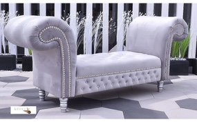 Leňoška LONGUE Velvet Strieborná