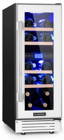 Klarstein Vinovilla 17, dvojzónová vinotéka, 53 l, 17 fliaš, 3-farebné LED osvetlenie, biela
