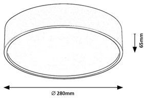 Rabalux 75010 stropné LED svietidlo Larcia, 18 W, strieborná