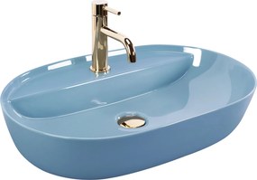 Rea Aura, umývadlo na dosku 610x410x130 mm, svetlá modrá, REA-U6618