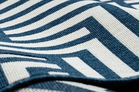 Koberec SPRING 20421994 labyrint Sisalový-  krémovo  / modrý