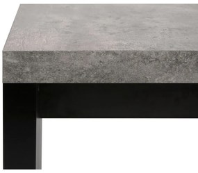Čierno-sivá lavica v betónovom dekore TemaHome Detroit, 140 x 43 cm