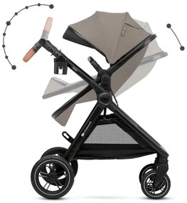KINDERKRAFT - Kombinovaný kočík 3v1 ESME Sand beige + autosedačka MINK PRO