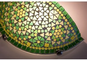 Morroco wall lampa s vypínačom Moon mozaika GREEN 30*17