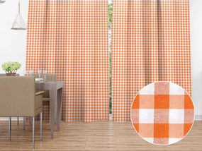 Biante Dekoračný záves Rebeka RE-005 Oranžovo-biela kocka stredná 130x210 cm