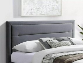 Dvojlôžková čalúnená posteľ Malaga Velvet 160x200 sivá