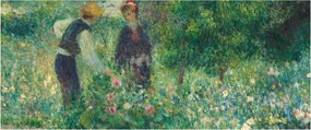 Obraz - Auguste Renoir, Picking Flowers, reprodukcia (120x50 cm)