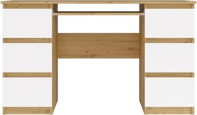 Psací stůl KUBA dub artisan/bílý