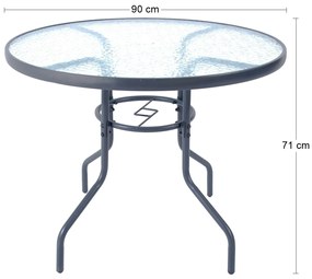 Záhradný stolík Jupiter 90 - grafit