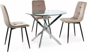 SI Ivo Velvet stolička tmavá béžová