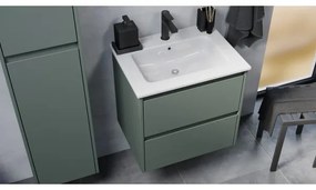 Kúpeľňová skrinka s umývadlom MOLDE 60 cm zelená