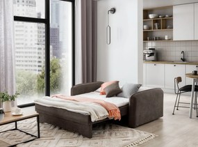 Rozkladacia 2-miestna pohovka LAINE, hnedá